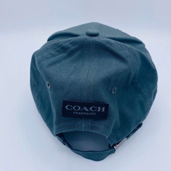 Coach Fragrance 41 Men’s Adjustable Baseball Cap, Forest Green Cotton Blend-NEW - Picture 3 of 7